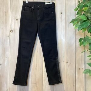 Rag & bone Jean with Braided leather hem